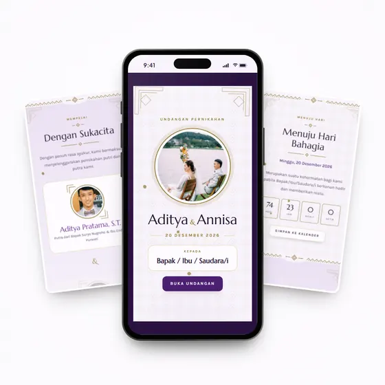 Pratinjau tema Royal Purple