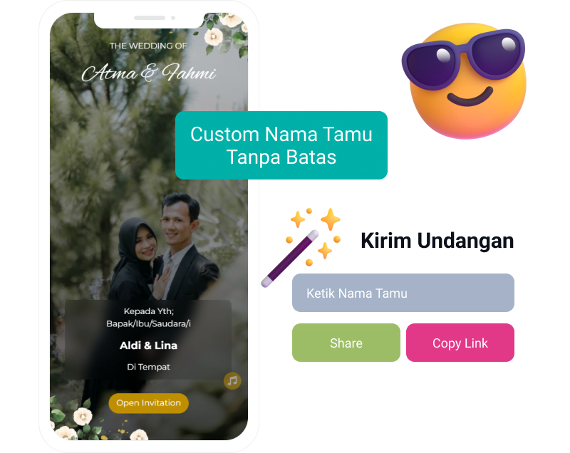 custom nama tamu Undangan Digital Website