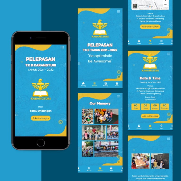 blue school Undangan Digital Website