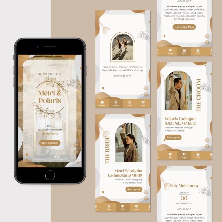 minimal wedding Undangan Digital Website
