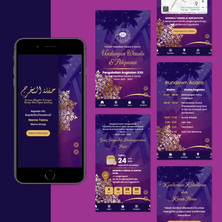purple mandala Undangan Digital Website